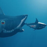 Big fish eating little fish