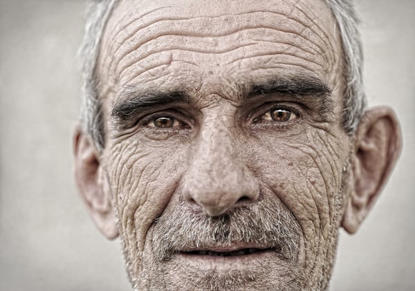 Elderly, old, mature man close up  portrait
