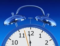 blue alarm clock illustration made in 3d