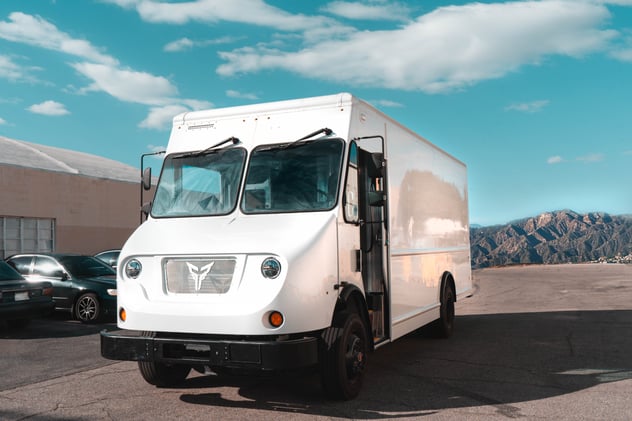 Xos White Delivery Truck